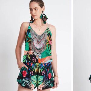 NWOT STUNNING Czarina Rhinestone Embellished Romper